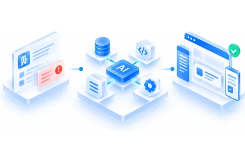 Un modèle d’IA relié à des outils, des données et des services.